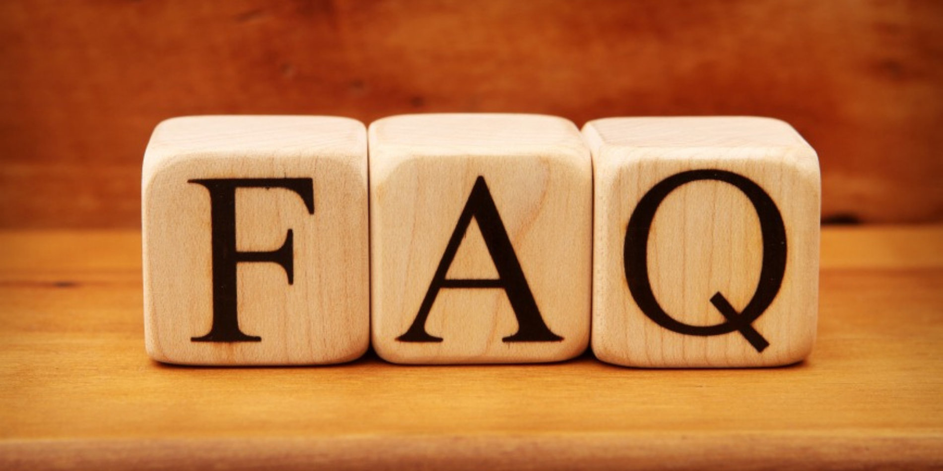 FAQ written on wooden blocks