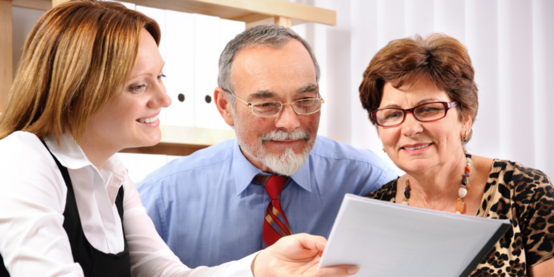 Older couple having a meeting with a financial advisor