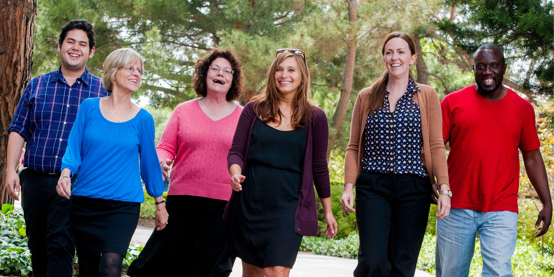 Priscilla Fiden and her colleagues walking together