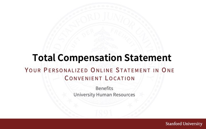 Total Compensation Statement presentation title page